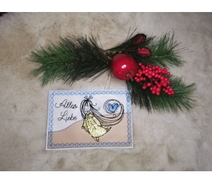 Stickdatei - Set Postkarte ITH Schutzengel & Alles Liebe 